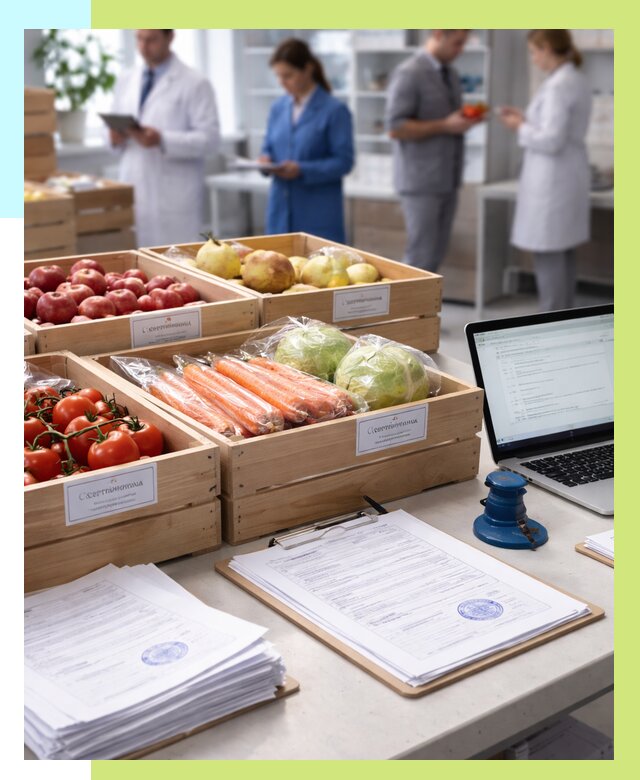Сертификация овощей и фруктов в Оренбурге от 8644 р. | Алешин-Рнб