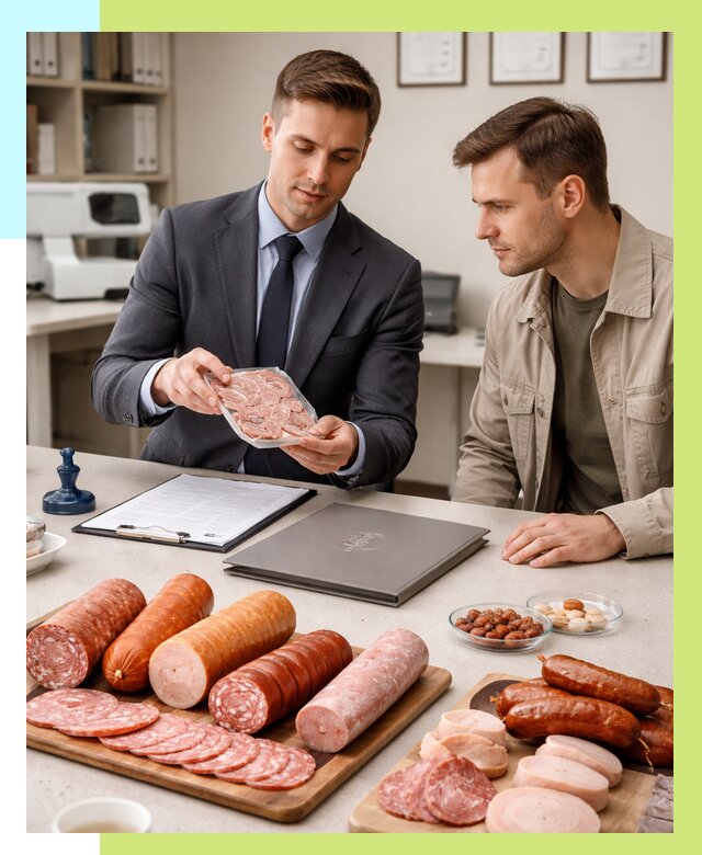 Сертификация колбасных изделий в Оренбурге от 7627 р. | Алешин-Рнб