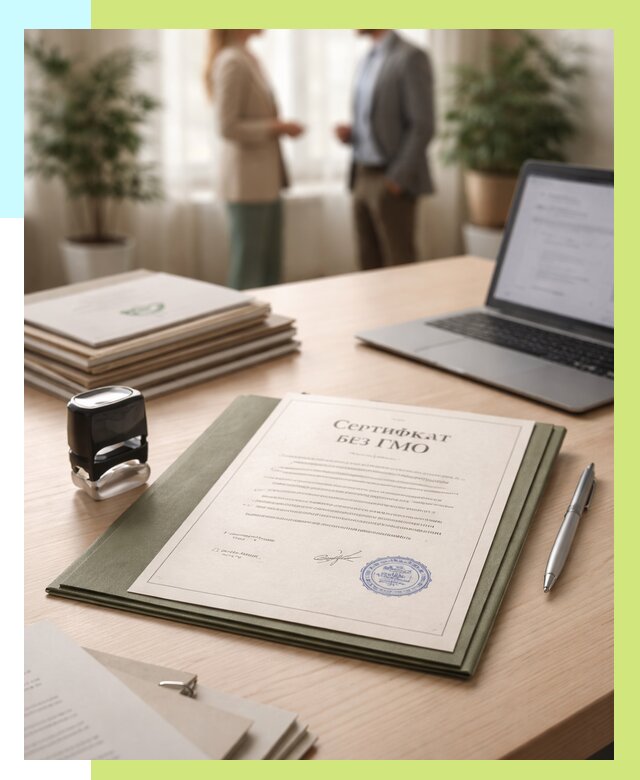 Сертификат без ГМО в Оренбурге от 7627 р. оформить срочно Алешин-Рнб